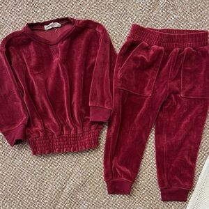 Jessica Simpson Kids Matching Set in Burgundy